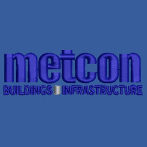 Metcon Logo Blue  - Essential Fleece Pullover Hooded Sweatshirt Design